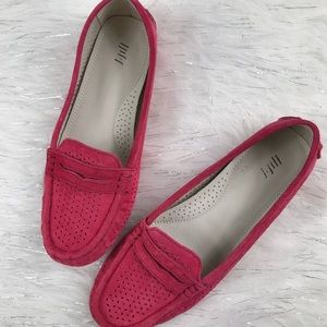 j.jill pink suede loafers 9.5